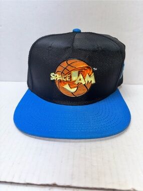 Space Jam Black Blue Snapback Hat